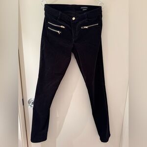 Club Monaco Black Skinny Pants with Zipper Details
